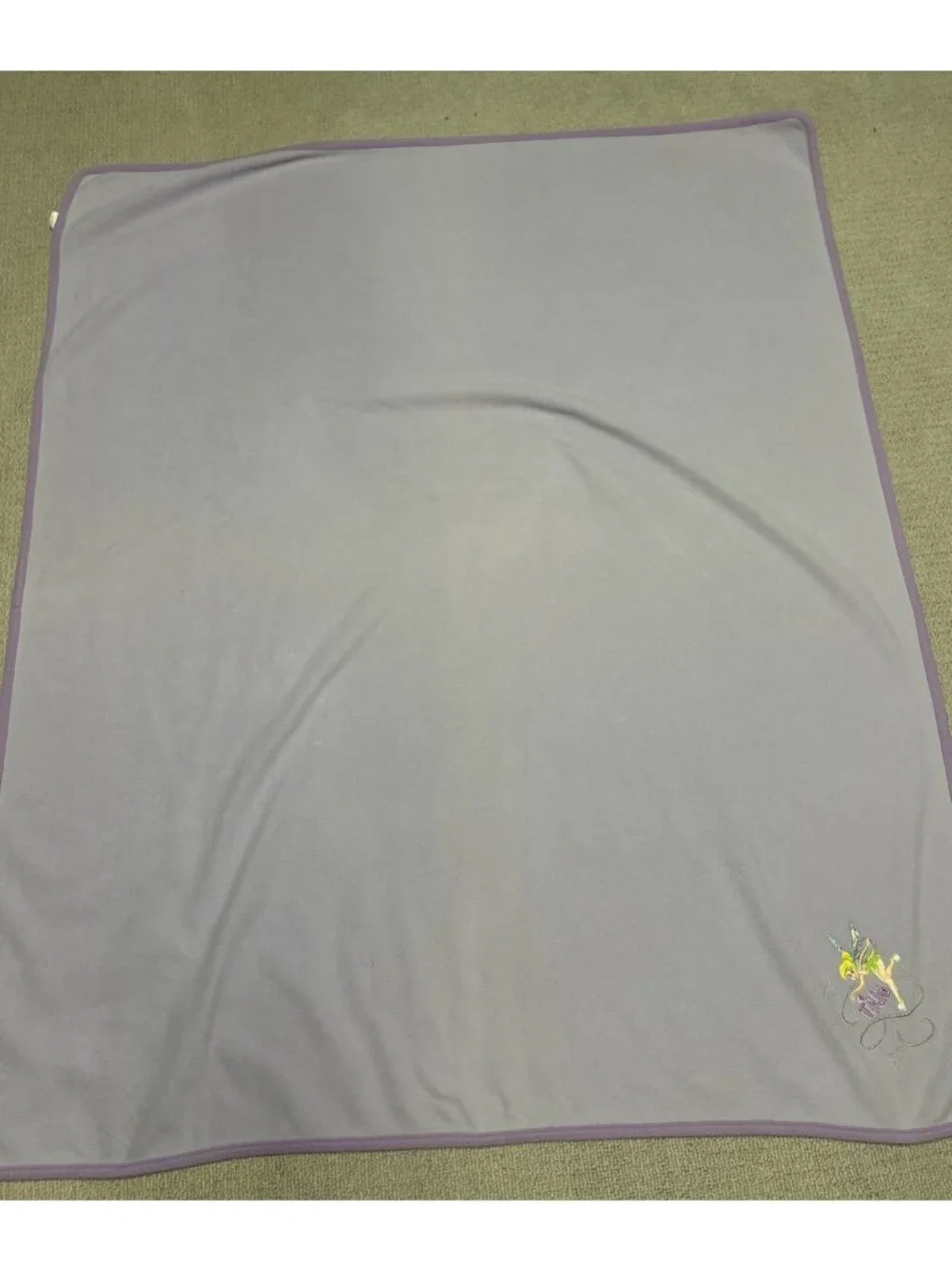 Disney Store Exclusive Tinkerbell Blanket Lavender Purple Tink Fleece